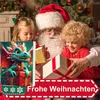 Santa Claus is giving gifts to two children in a festive Christmas setting. Produktbild-Vorschau