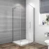 90x80x195cm 6mm NanoGlas Nischentür Drehtür Seitenwand Produktbild-Vorschau 2