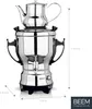 BEEM TEA-CLASSIC Samowar 3L Edelstahl Schwarz| mit 1 L Produktbild-Vorschau 3
