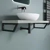 A modern bathroom sink with a wall-mounted console and faucet. Produktbild-Vorschau