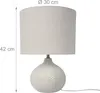 Lampe de table Relaxdays, motif à chevrons, pied en Voir les images du produit 4