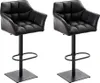 2er Set Barhocker HLO-CP1 Kunstleder schwarz  schwarz Produktbild-Vorschau 1