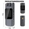 Product dimensions and multiple views of a body camera. Produktbild-Vorschau