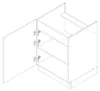 Küchenunterschrank 60 cm - Hicora-Eiche - Universelle Produktbild-Vorschau 2