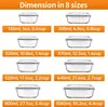 8er Glas Frischhaltedosen mit Deckel,Meal Prep Produktbild-Vorschau 2
