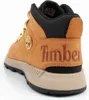 A close-up rear view of a brown Timberland boot. Produktbild-Vorschau