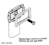 Diagram showing how to assemble a sink overflow part. Produktbild-Vorschau