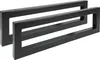 Two black rectangular shelf brackets are shown against a white background. Podgląd zdjęcia produktu
