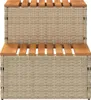 vidaXL Whirlpooltreppe Beige 50x50x50,5 cm Poly Rattan Produktbild-Vorschau 3