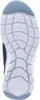 The image shows the sole of a blue and white SKECHERS shoe. Voir les images du produit