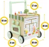 Chariot de marche en bois, table d'apprentissage, cuisine, Voir les images du produit 12