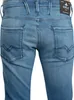 Close-up of the back of blue denim jeans. Produktbild-Vorschau