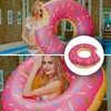 Aufblasbarer Donut Schwimmring 120 cm Pink XXL Poolring Produktbild-Vorschau 3