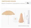 Outsunny Sonnenschirm Strandschirm Hawaiischirm Partyschirm Produktbild-Vorschau 4