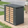 Abri pour 2 poubelles de 240 litres, habillage en acier Voir les images du produit 6