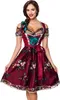 Dirndline Dirndl inkl. Spitzenbluse Rot - Schwarz - 2XL Produktbild-Vorschau 5