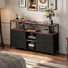 Mobile TV INONEFT con 4 cassetti in tessuto e illuminazione Anteprima dell’immagine prodotto 5
