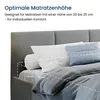 Lit double rembourré 140x200 cm velours gris | avec sommier Voir les images du produit 4