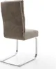 DELIFE Freischwinger Pela-Flex Mikrofaser Taupe Vintage Produktbild-Vorschau 5
