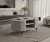 A modern living room scene with a coffee table as the focal point. Produktbild-Vorschau