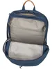 An open blue backpack with a tan handle is shown from a top-down perspective. Náhled obrázku produktu