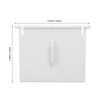 A white plastic skimmer weir door flap with dimensions indicated. Produktbild-Vorschau