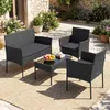 COSTWAY Polyrattan Gartenmöbel Set, Outdoor Gartengarnitur, Produktbild-Vorschau 2