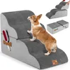 COSTWAY Hundetreppe 4 Stufen, Haustiertreppe für Kleine Produktbild-Vorschau 1