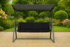 Gartenkissen Set für Gartenschaukel – schwarz – Sitzkissen Produktbild-Vorschau 5