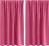 Tende Blackout con Anelli 2 pcs Rosa Vivo 140 x 140 cm Anteprima dell’immagine prodotto 2