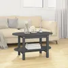 vidaXL Couchtisch Grau 80x45x45 cm Massivholz Kiefer Produktbild-Vorschau 2