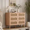 INONEFT Rattan-Sideboard, Kommode mit 6 Schubladen, Produktbild-Vorschau 1