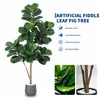 Sztuczny Fikus Liraste (Ficus Lyrata) 150 cm - Biało-czarny Podgląd zdjęcia produktu 7