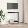 vidaXL Table console avec étagère noir aspect chêne 75 x Voir les images du produit 4