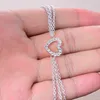 GW anklet serce srebro 925 cyrkonie zestaw biżuteria damska Podgląd zdjęcia produktu 5