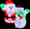Babbo Natale in acrilico + pupazzo di neve 90 LED bianco Anteprima dell’immagine prodotto 2