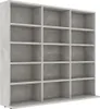 vidaXL Polička na CD betónová sivá 100x23x89,5 cm materiál Náhľad obrázku produktu 1