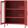 Jan Nowak kleiner Vitrinenschrank Kommode mit 2 Glastüren Produktbild-Vorschau 2
