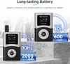 Two Retekess audio guide devices, a transmitter and a receiver, are shown with battery life information and capacity. Voir les images du produit