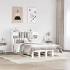 vidaXL Massivholzbett mit Regal ohne Matratze Weiß 140x200 Produktbild-Vorschau 2