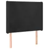 Kopfteil mit Ohren Schwarz 93x16x118/128 cm Samt Produktbild-Vorschau 2