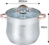 KLAUSBERG Kochtopf 22cm 7L Edelstahl Roségold Produktbild-Vorschau 2