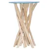 vidaXL Couchtisch mit Glasplatte 35x35x50 cm Massivholz Produktbild-Vorschau 7
