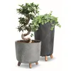 Blumentopf mit Füßen Pflanzkübel D 29 cm hell Grau Produktbild-Vorschau 4