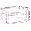 vidaXL Letto per cani nero 55,5x45,5x28 cm in legno di pino Anteprima dell’immagine prodotto 8