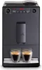 A front view of a Melitta Caffeo Solo E coffee machine with two cups of espresso. Produktbild-Vorschau