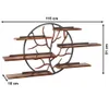 Półka ścienna Kobolo EDEN z 6 półkami, 115 x 15 x 61 cm – z Podgląd zdjęcia produktu 3