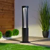 An outdoor bollard light is shown on a wooden deck with grass and decorative balls. Anteprima dell’immagine prodotto