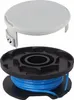 A spool of trimmer line and a spool cap. Produktbild-Vorschau