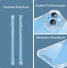 Collage of images showing a clear phone case with text highlighting its features. Anteprima dell’immagine prodotto